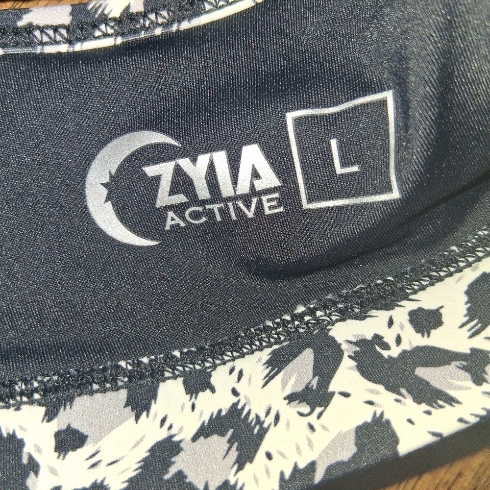 Zyia Snow Leapord Brilliant Mesh Sports Bra Size L - Picture 5 of 7